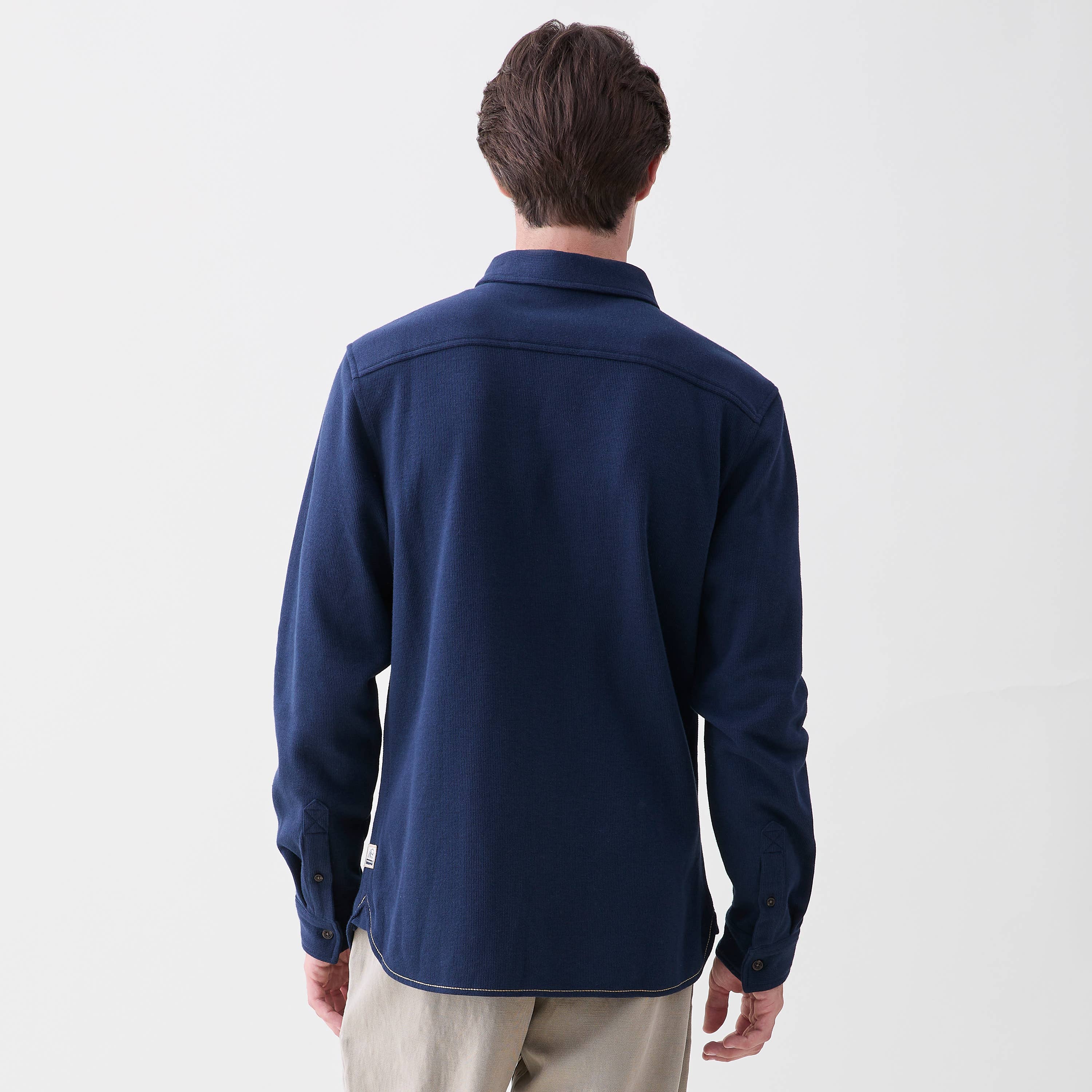 Brian l/s soft rib knit 1 pocket shirt