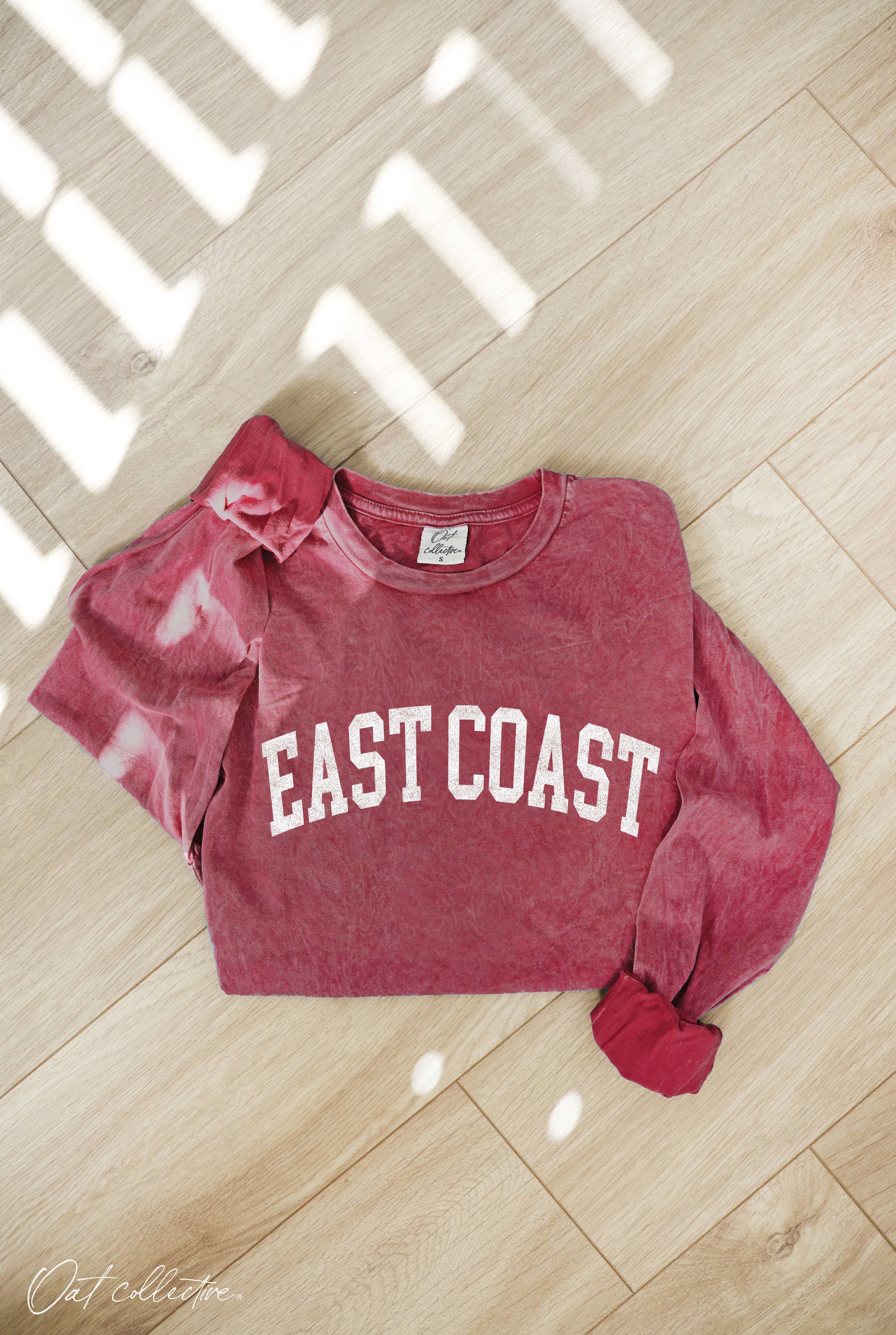 EAST COAST Mineral Washed Long Sleeve Graphic