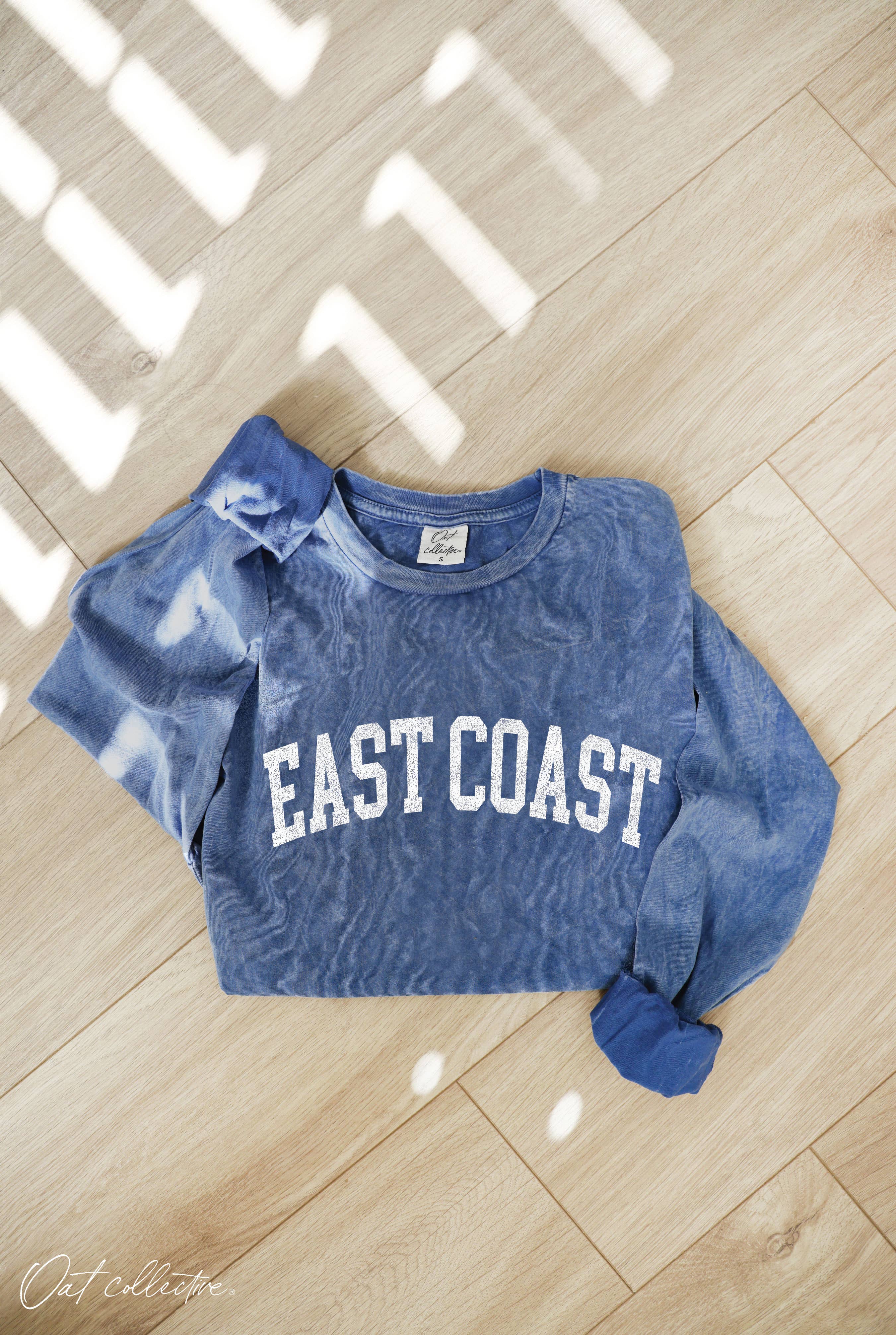 EAST COAST Mineral Washed Long Sleeve Graphic