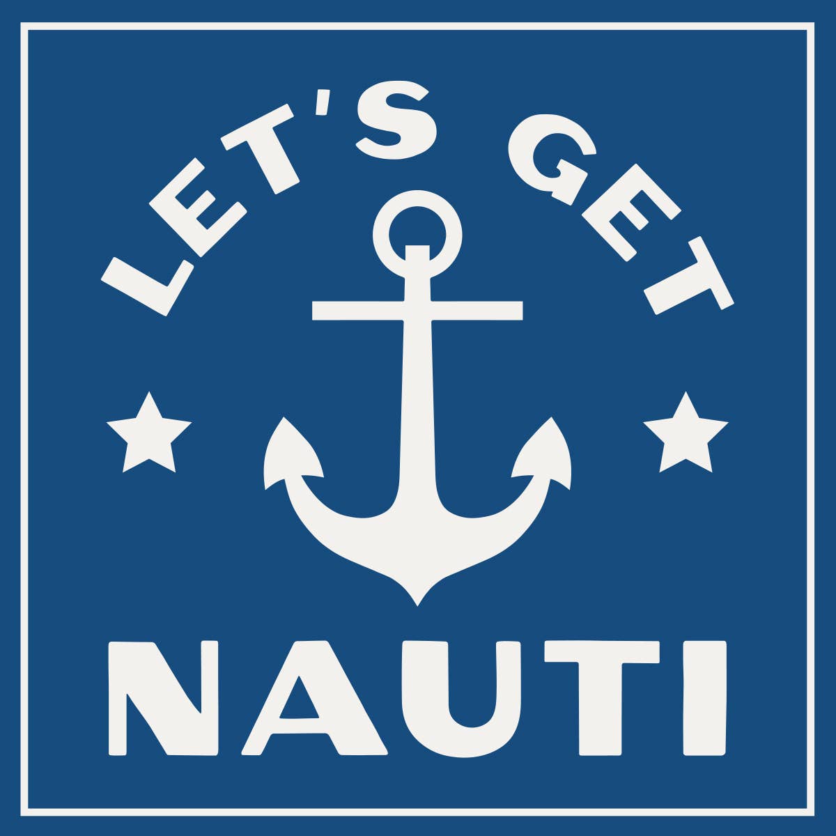 Funny Nautical Beach Cocktail Napkins | Let's Get Nauti