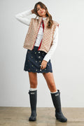 Floral Fleece Sleeveless Vest - BMJ7849