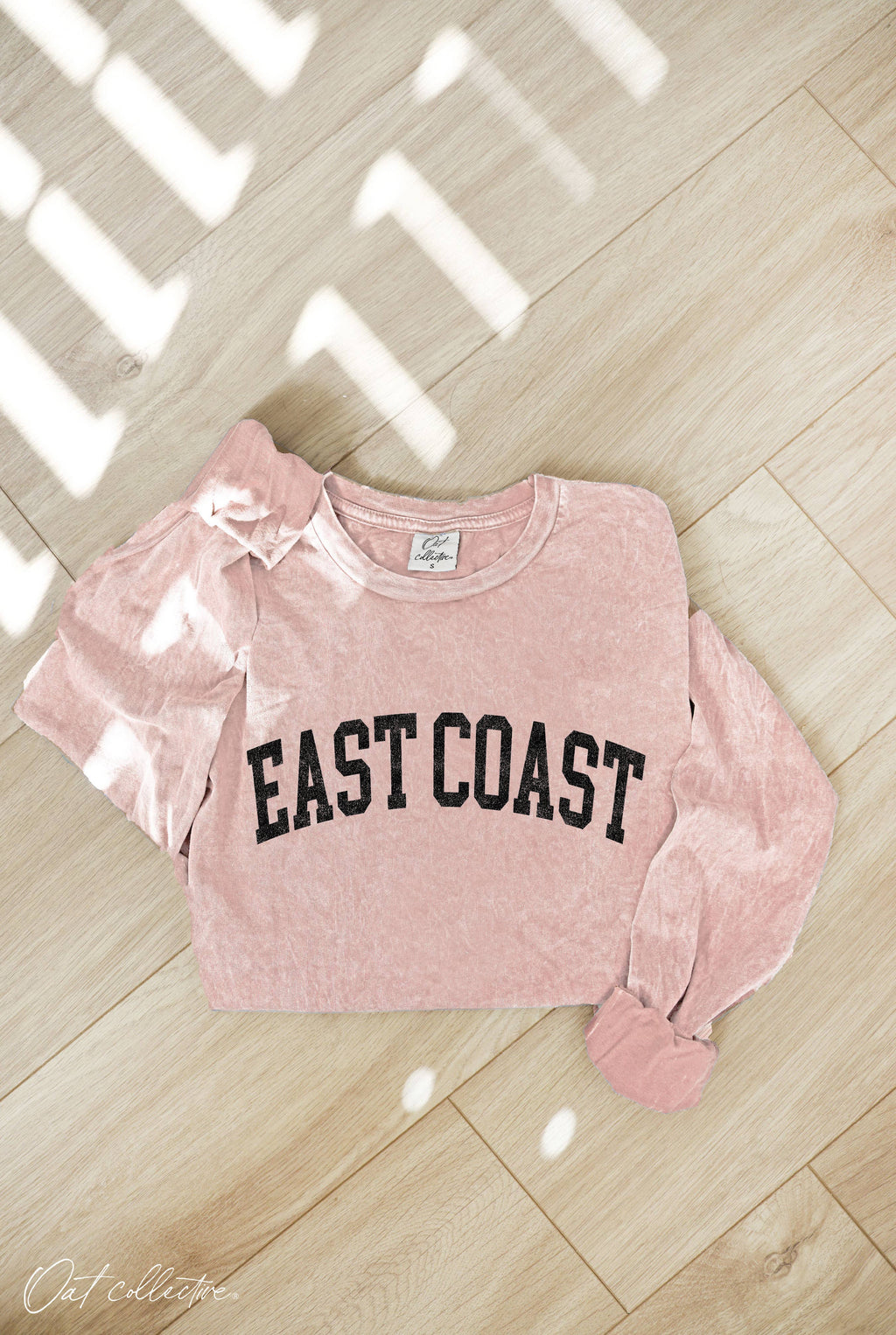 EAST COAST Mineral Washed Long Sleeve Graphic