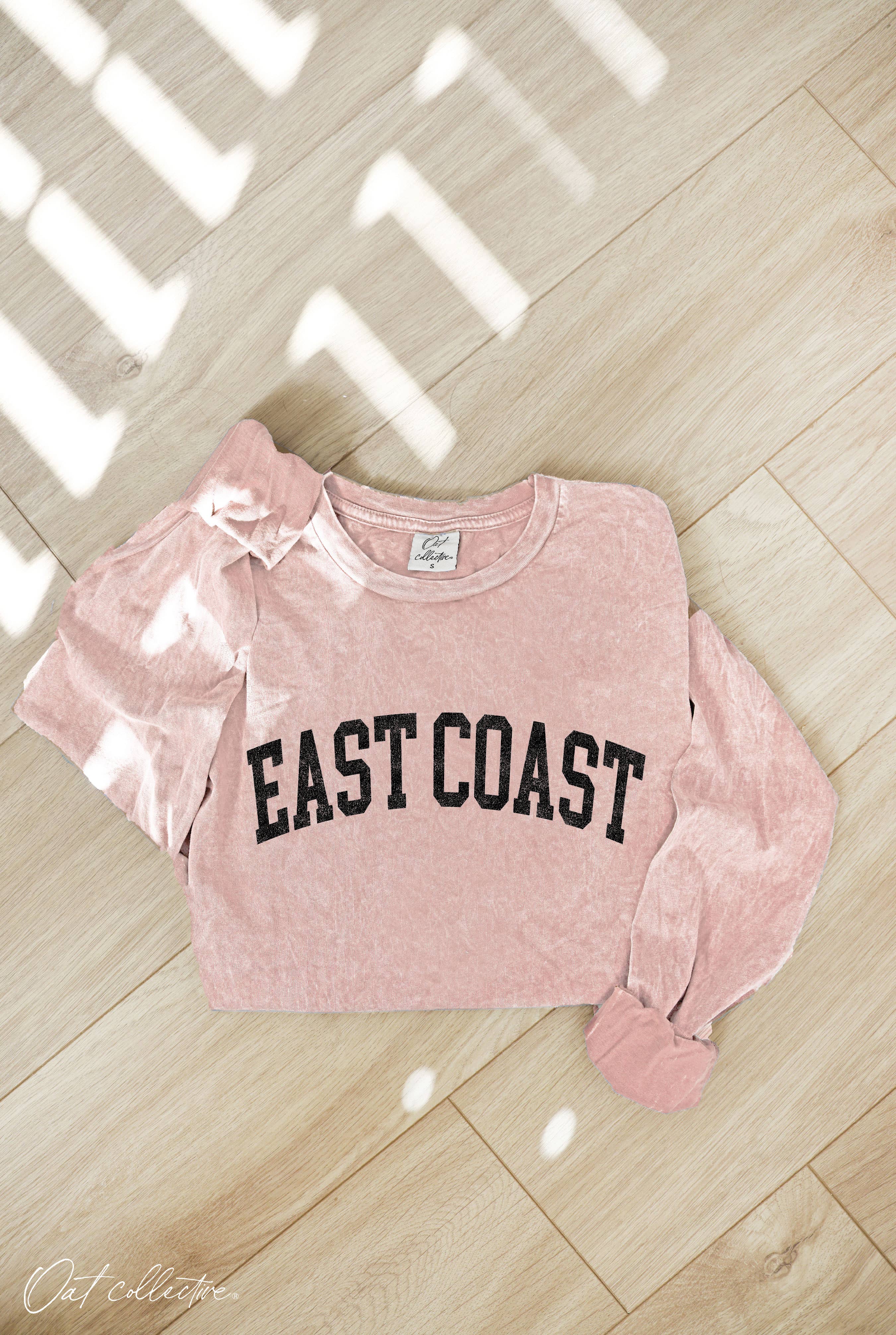 EAST COAST Mineral Washed Long Sleeve Graphic