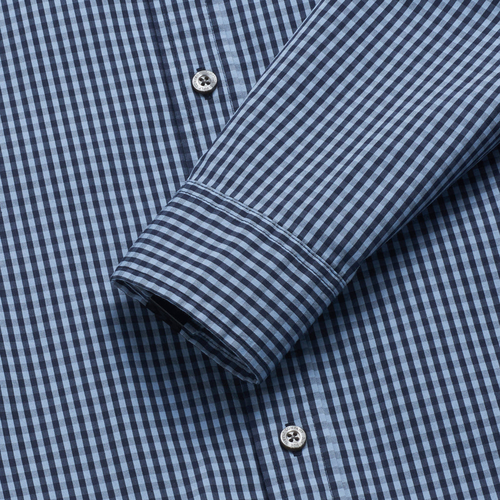 Brian Gingham Shirt - Blue Check Gingham
