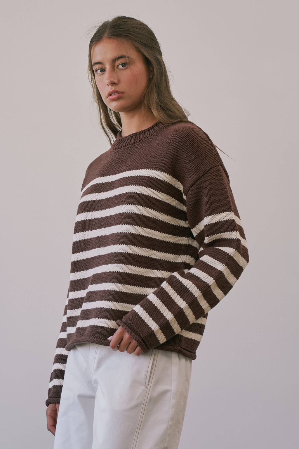 BSW4285 Montana Striped Roll Neck Sweater