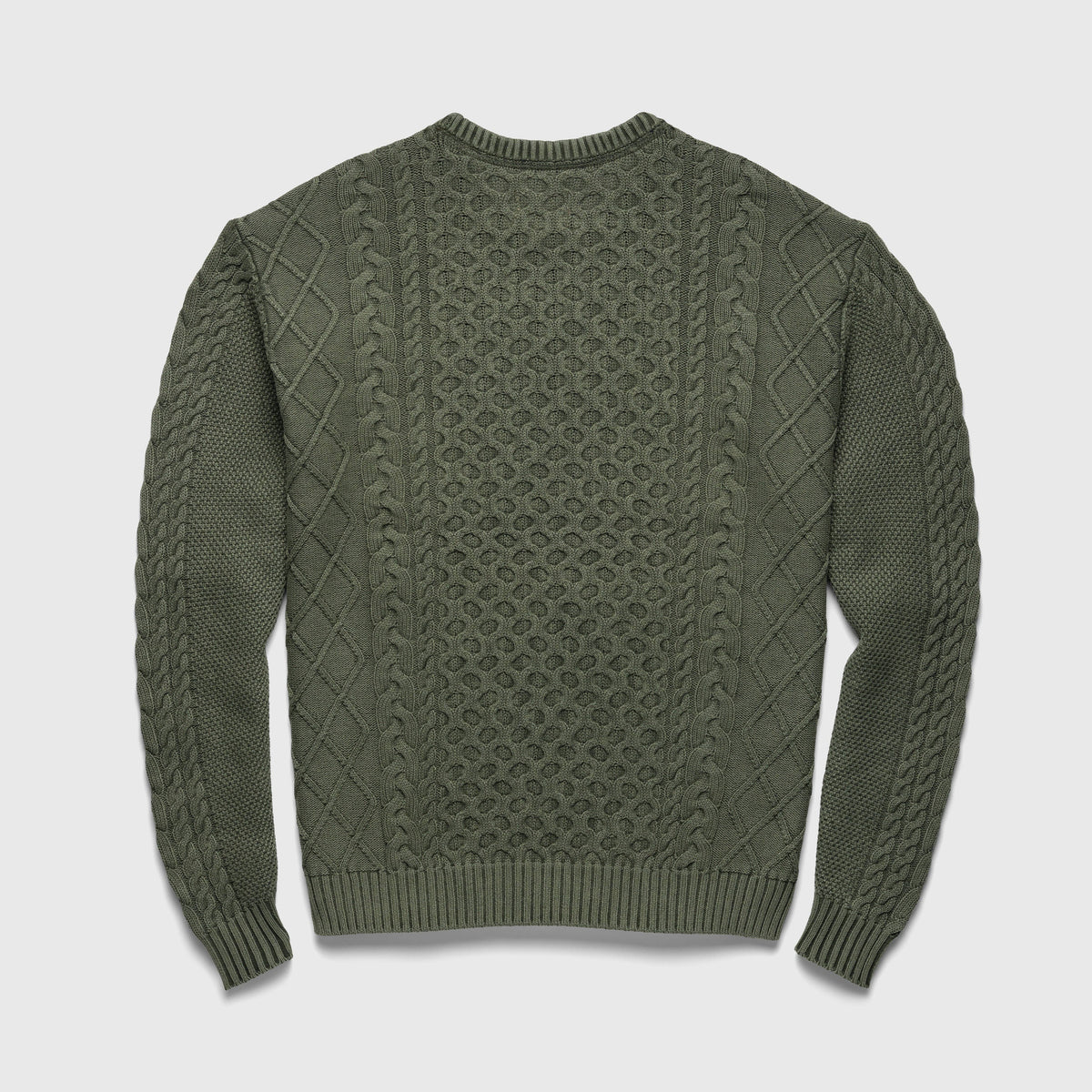 Eddie Knit Garment Washed Sweater - Lichen Green