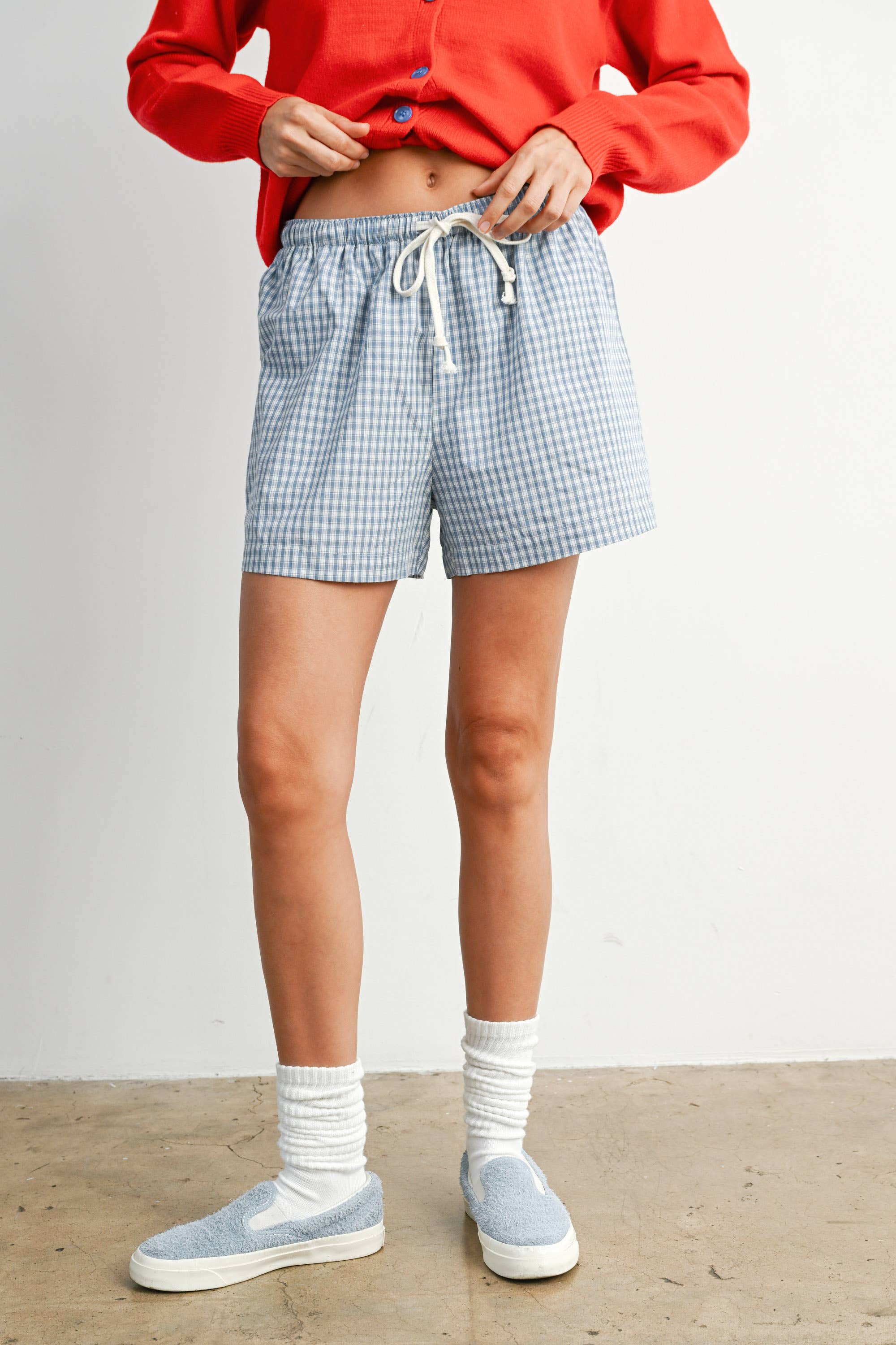 Tie-Front High-Waisted Shorts - BMP7853