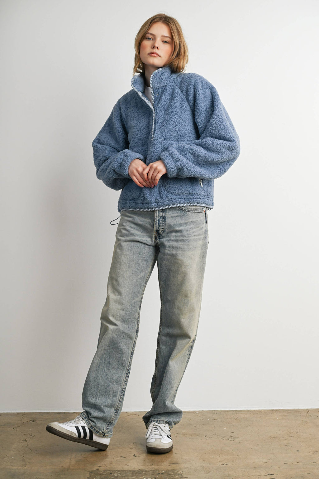 Casual Half Button Sweatshirt-BMT8739