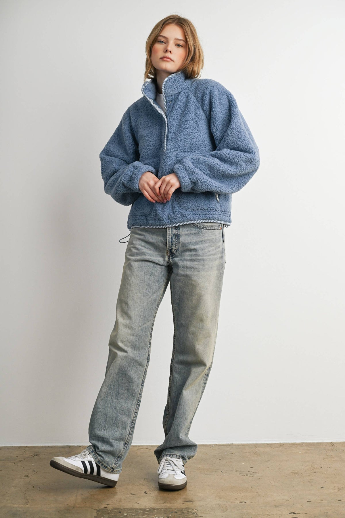 Casual Half Button Sweatshirt-BMT8739