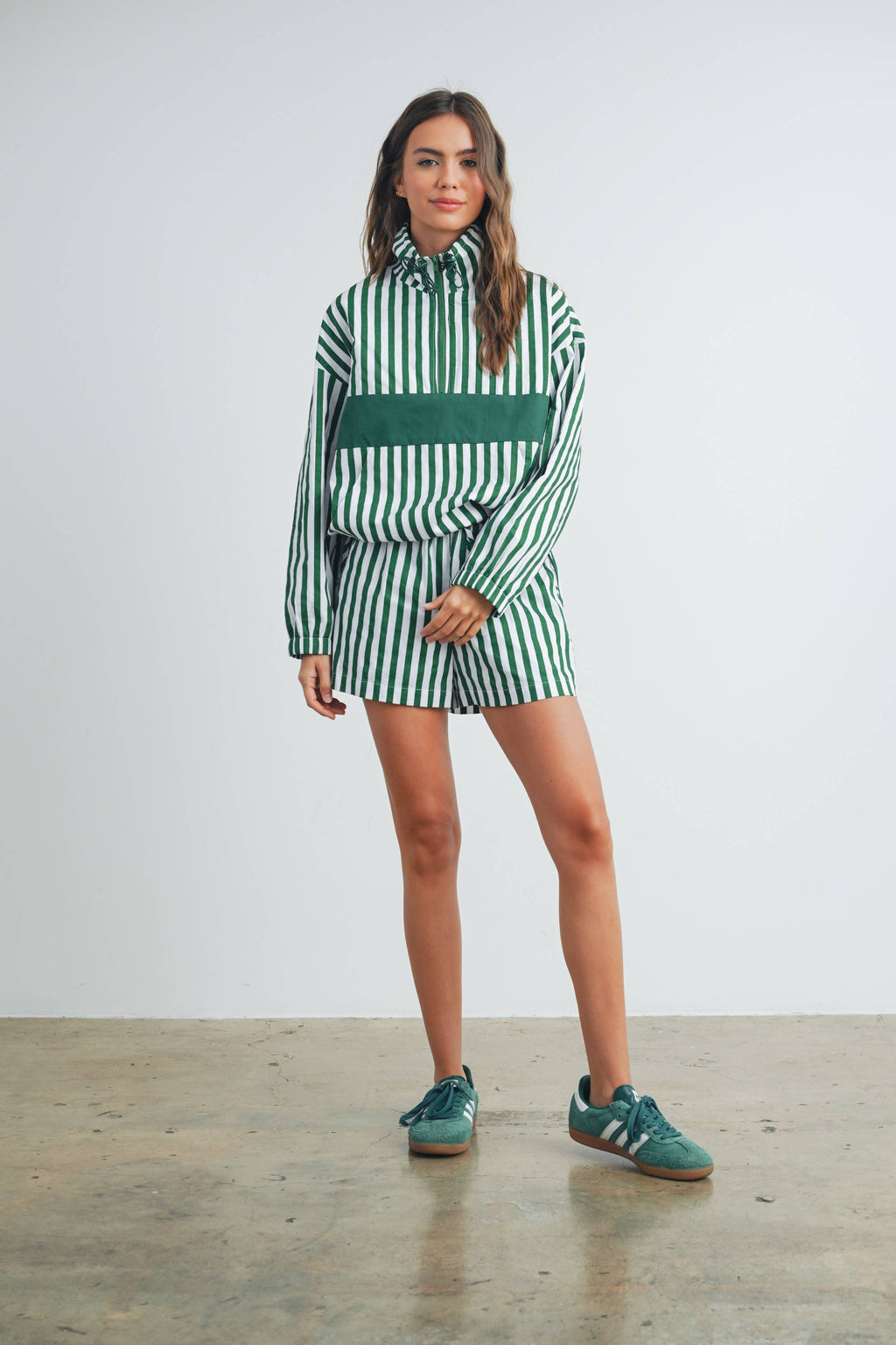 Striped Drawstring Pocket Boxer Shorts - BMP7534
