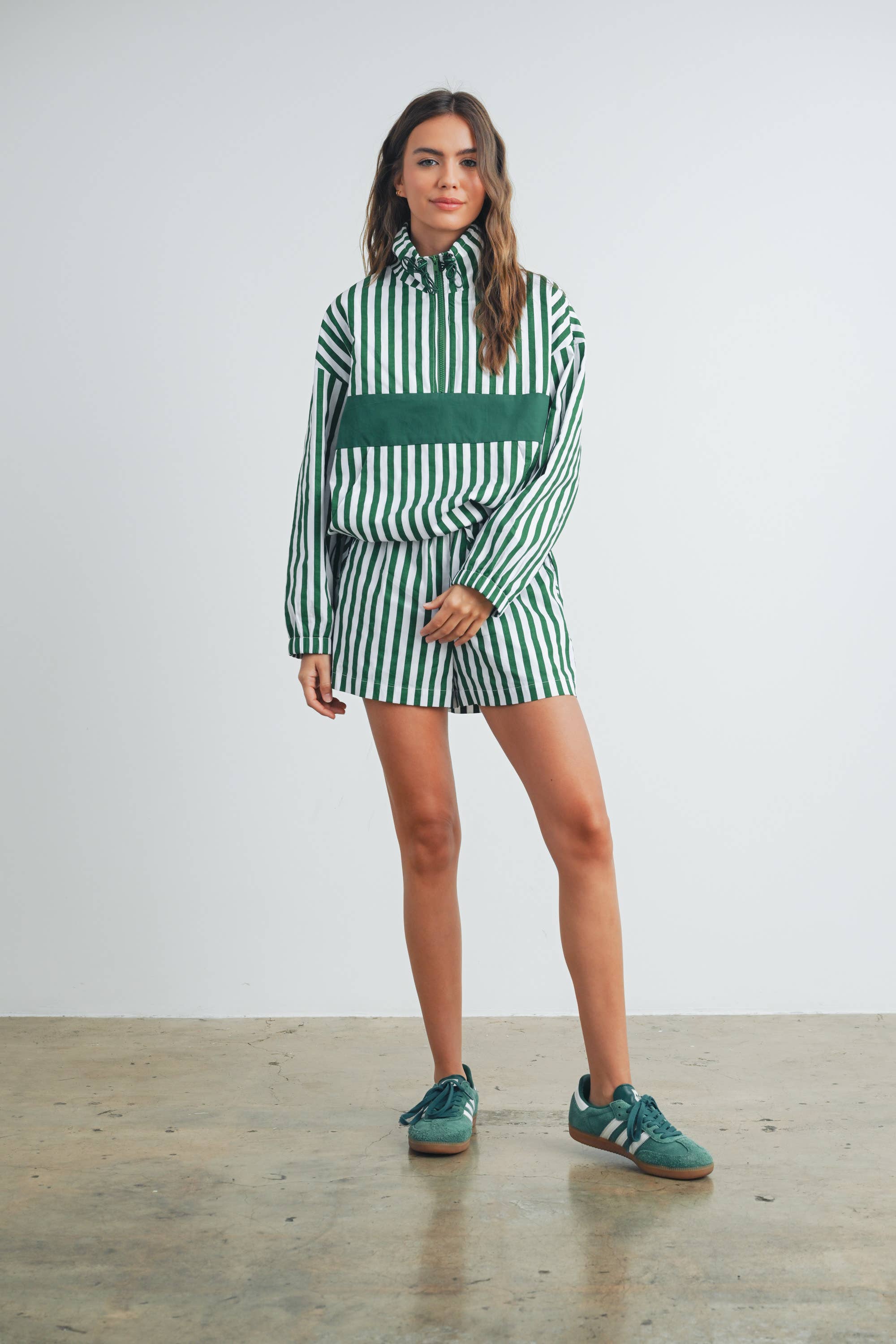 Striped Drawstring Pocket Boxer Shorts - BMP7534