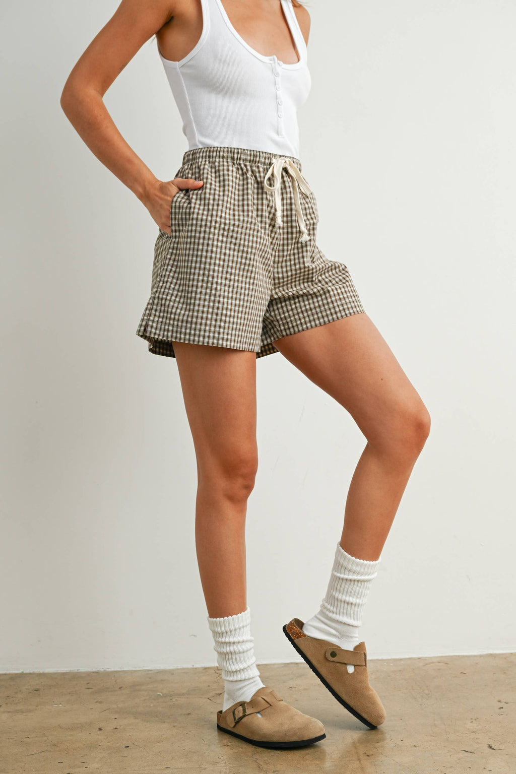 Tie-Front High-Waisted Shorts - BMP7853