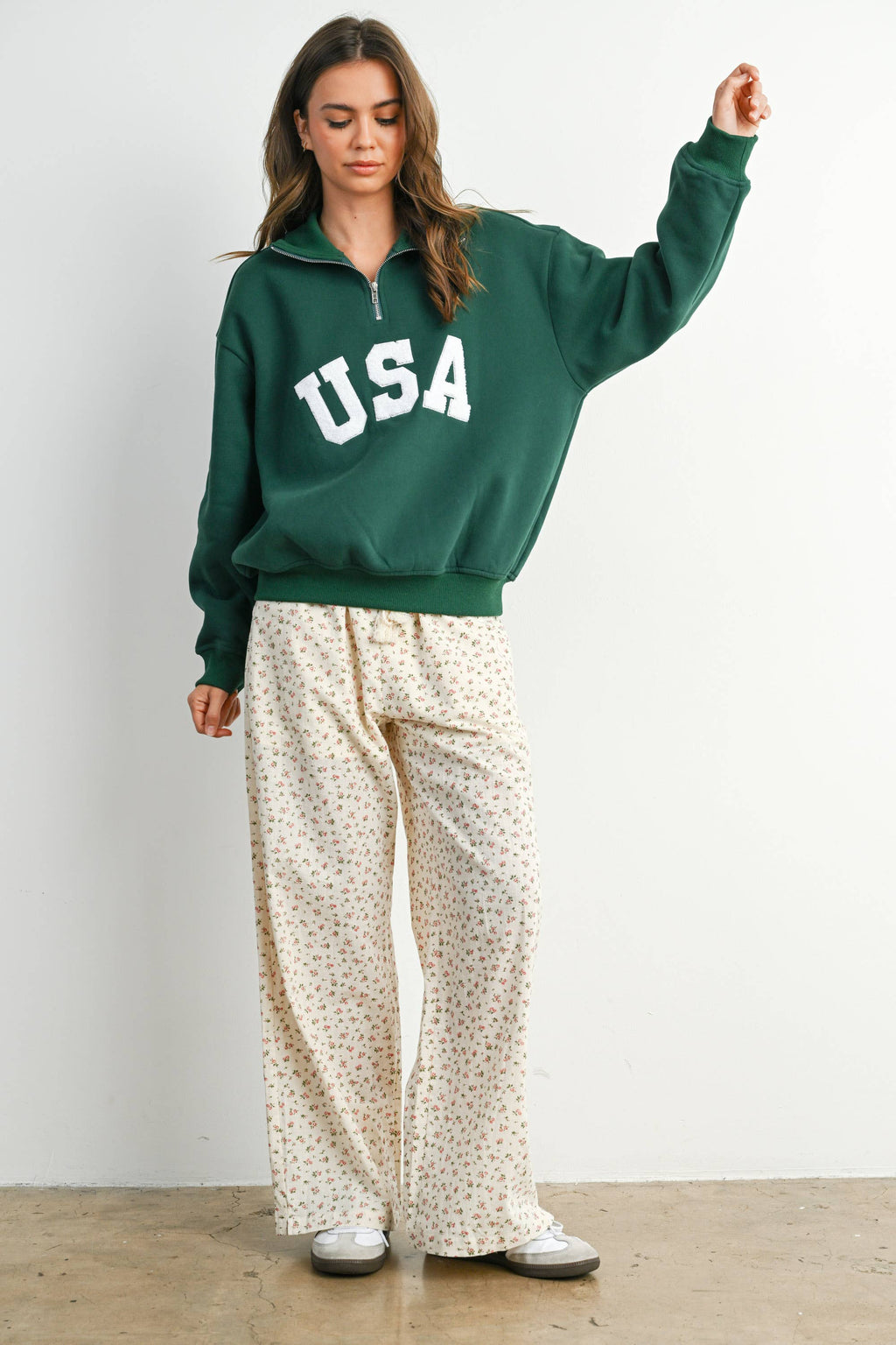 Quarter Zip Long Sleeve Top - BMT7795