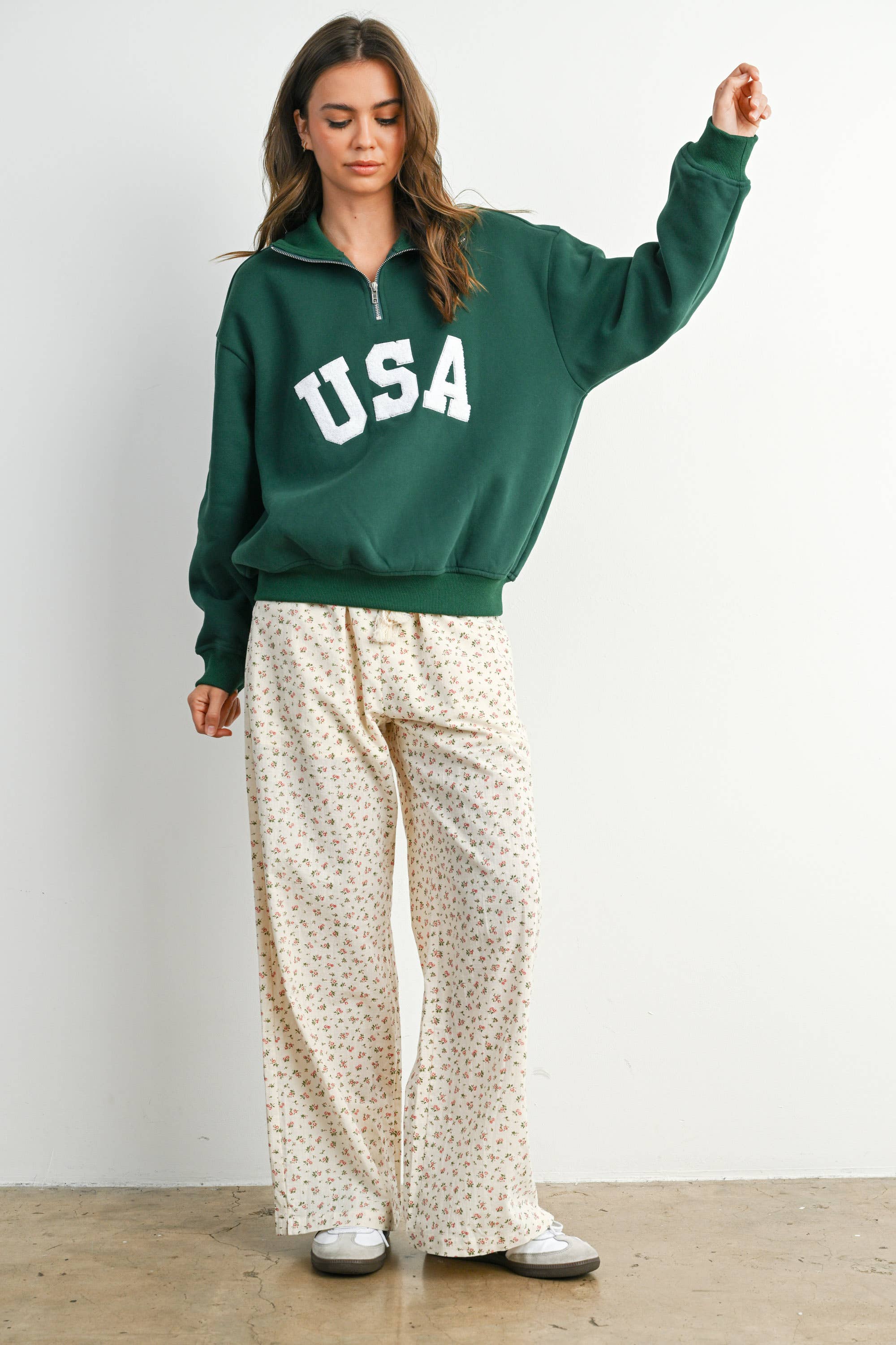 Quarter Zip Long Sleeve Top - BMT7795