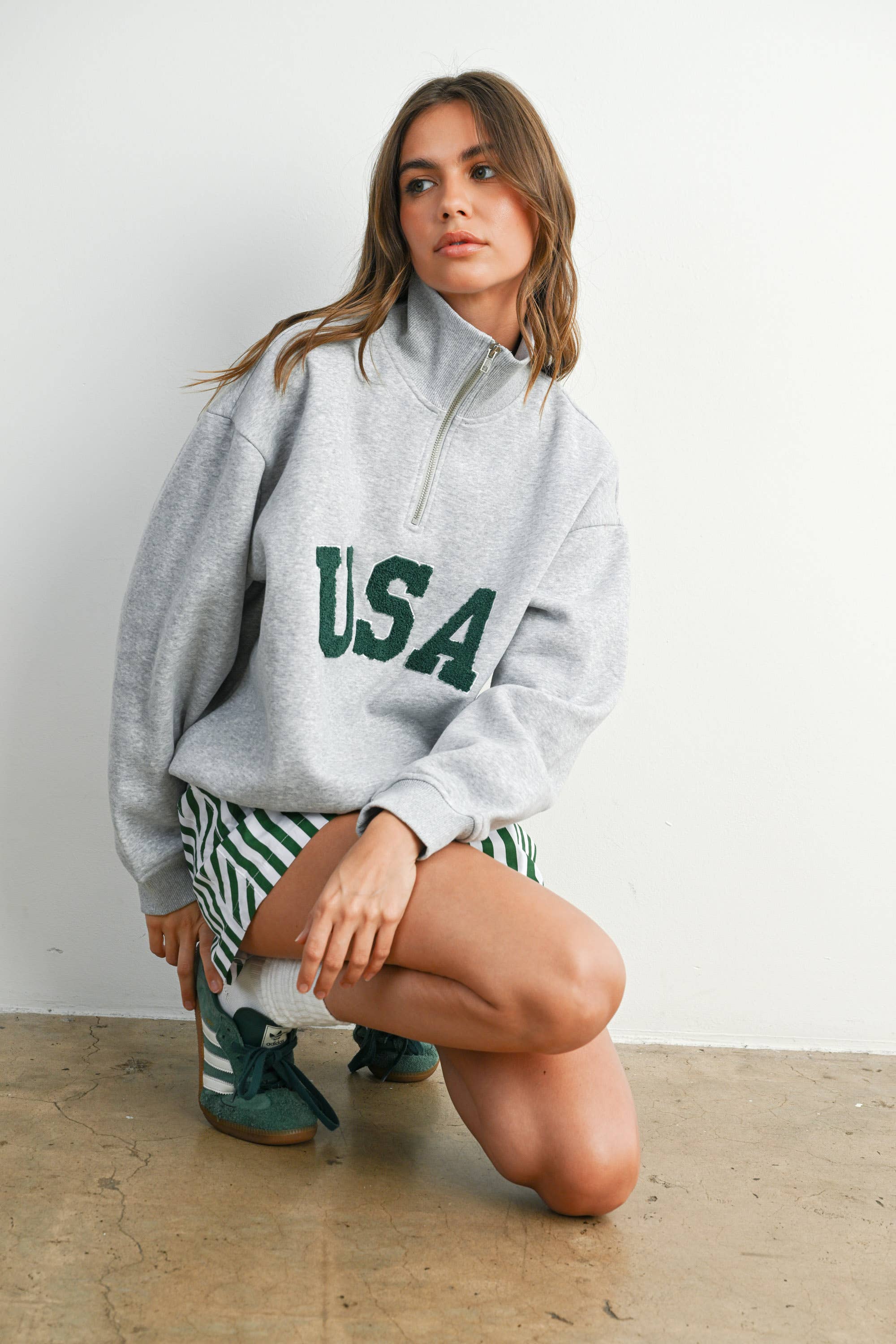 Quarter Zip Long Sleeve Top - BMT7795