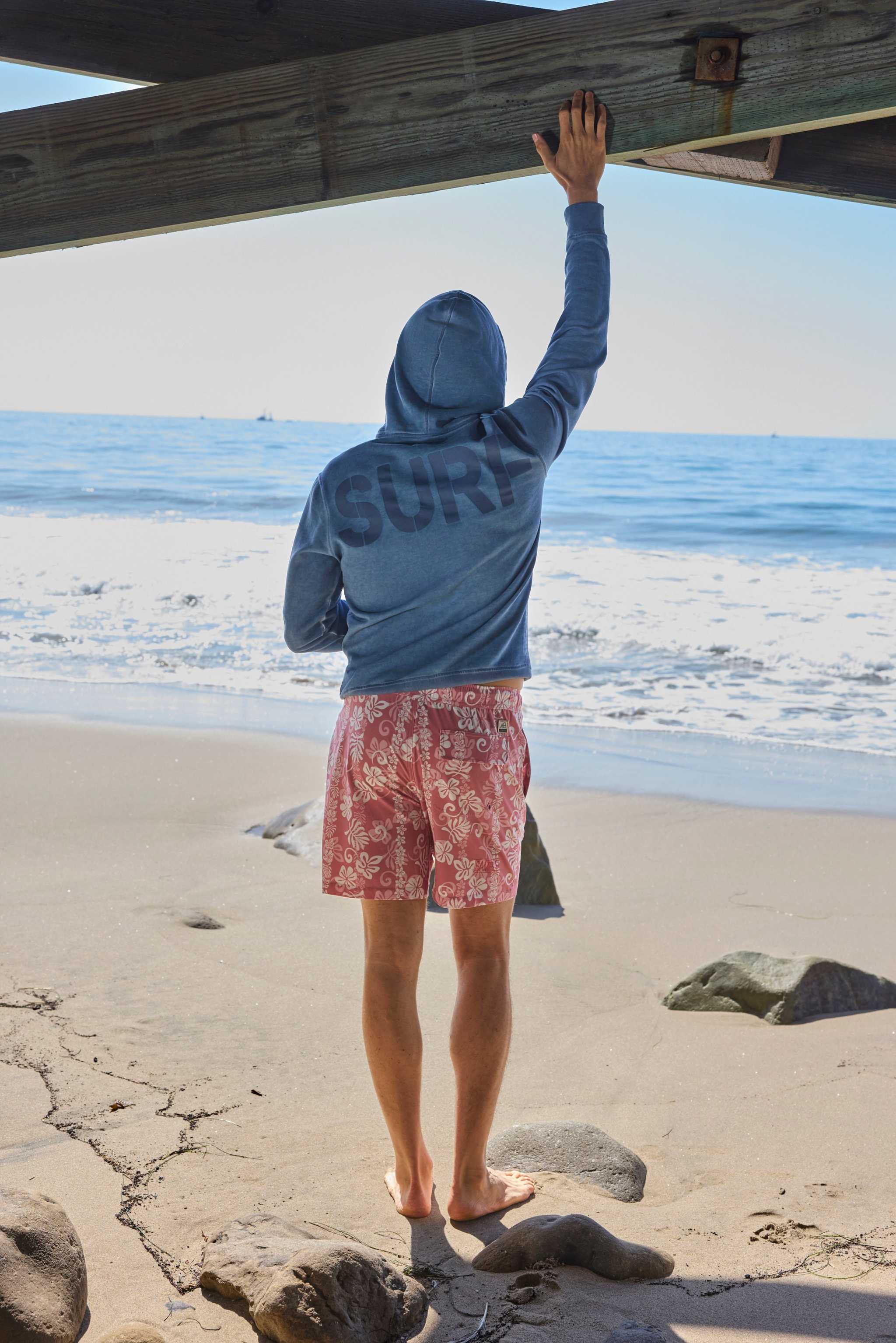 Surf Graphic Vintage Hoodie - Forever Blue
