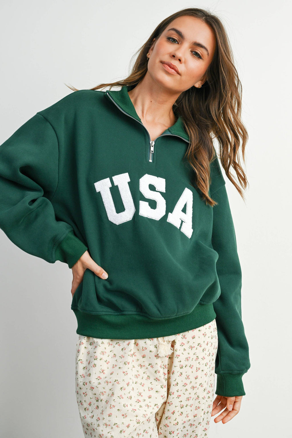 Quarter Zip Long Sleeve Top - BMT7795