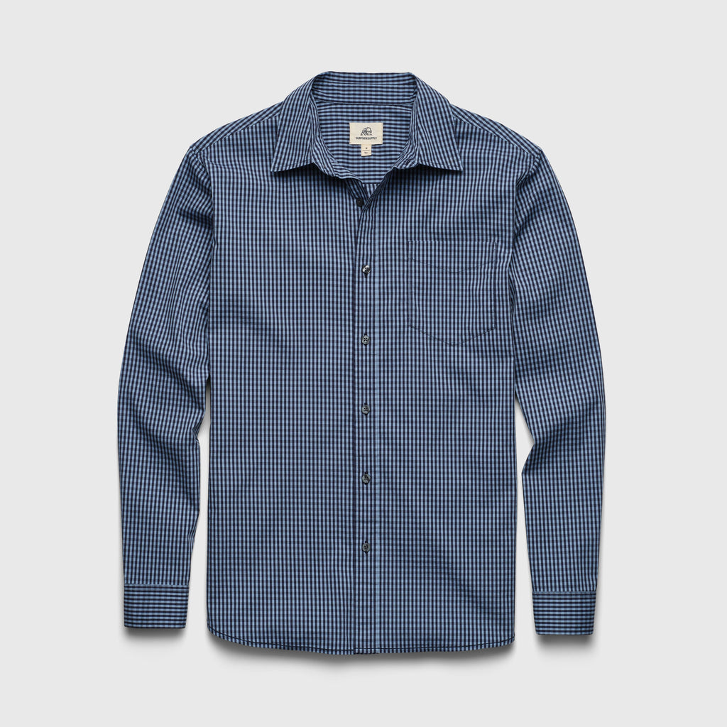 Brian Gingham Shirt - Blue Check Gingham