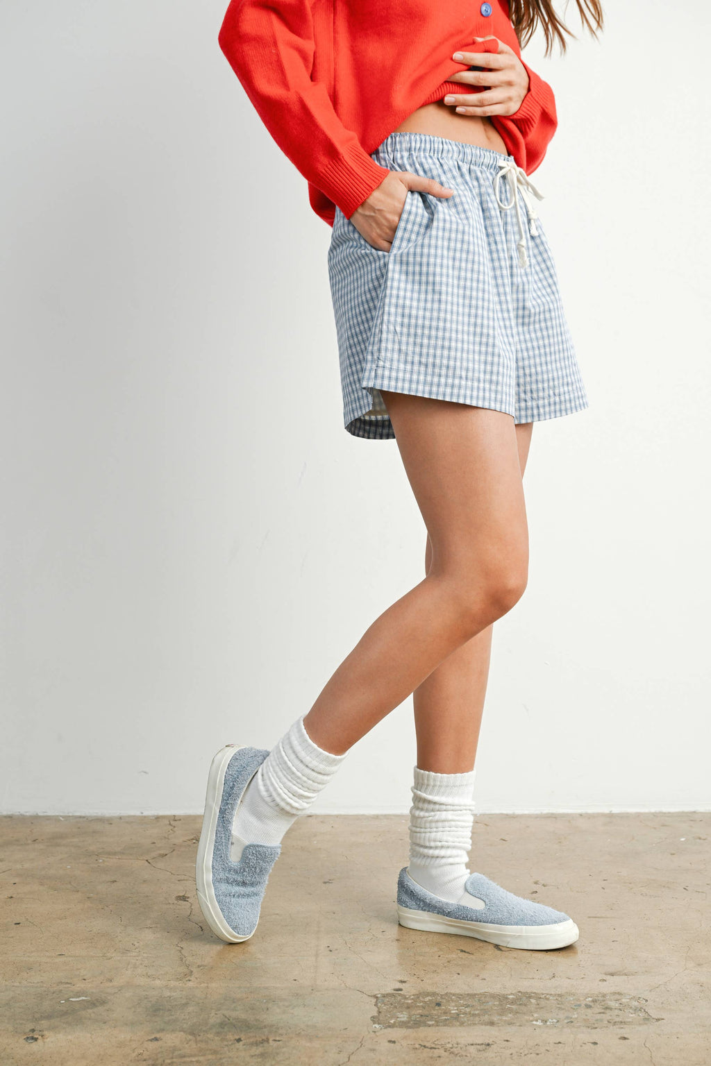Tie-Front High-Waisted Shorts - BMP7853