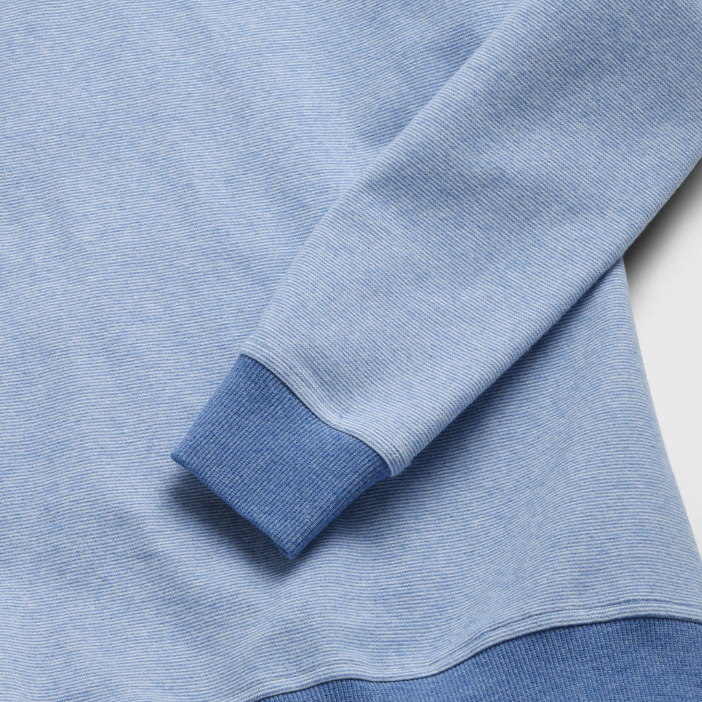 Bobby Stripe Fleece Quarter Zip - Sapphire Blue