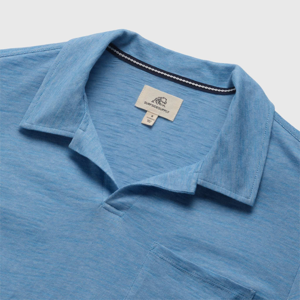 Johnny Collar Polo - Cendre Blue
