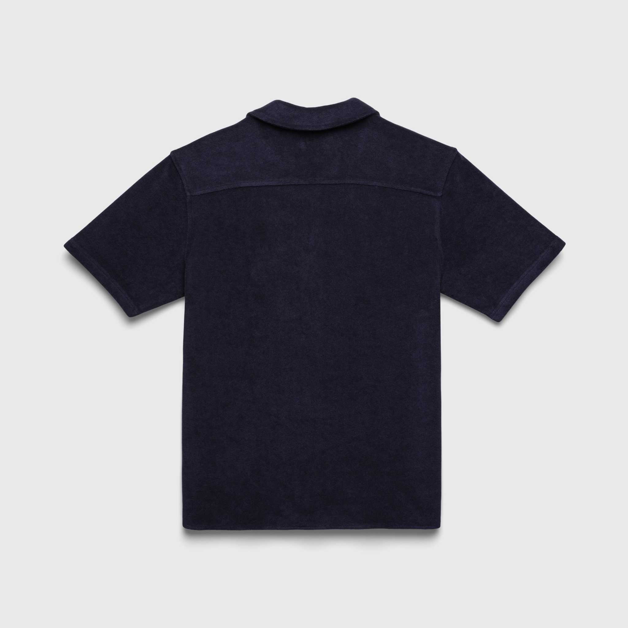 Mariner Saltwater Terry Camp Collar Shirt - Navy Blazer
