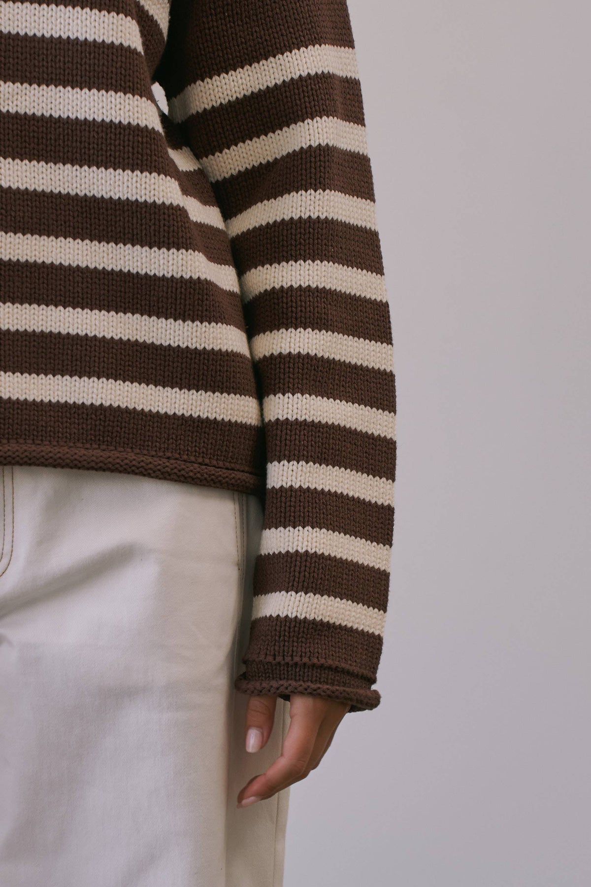 BSW4285 Montana Striped Roll Neck Sweater