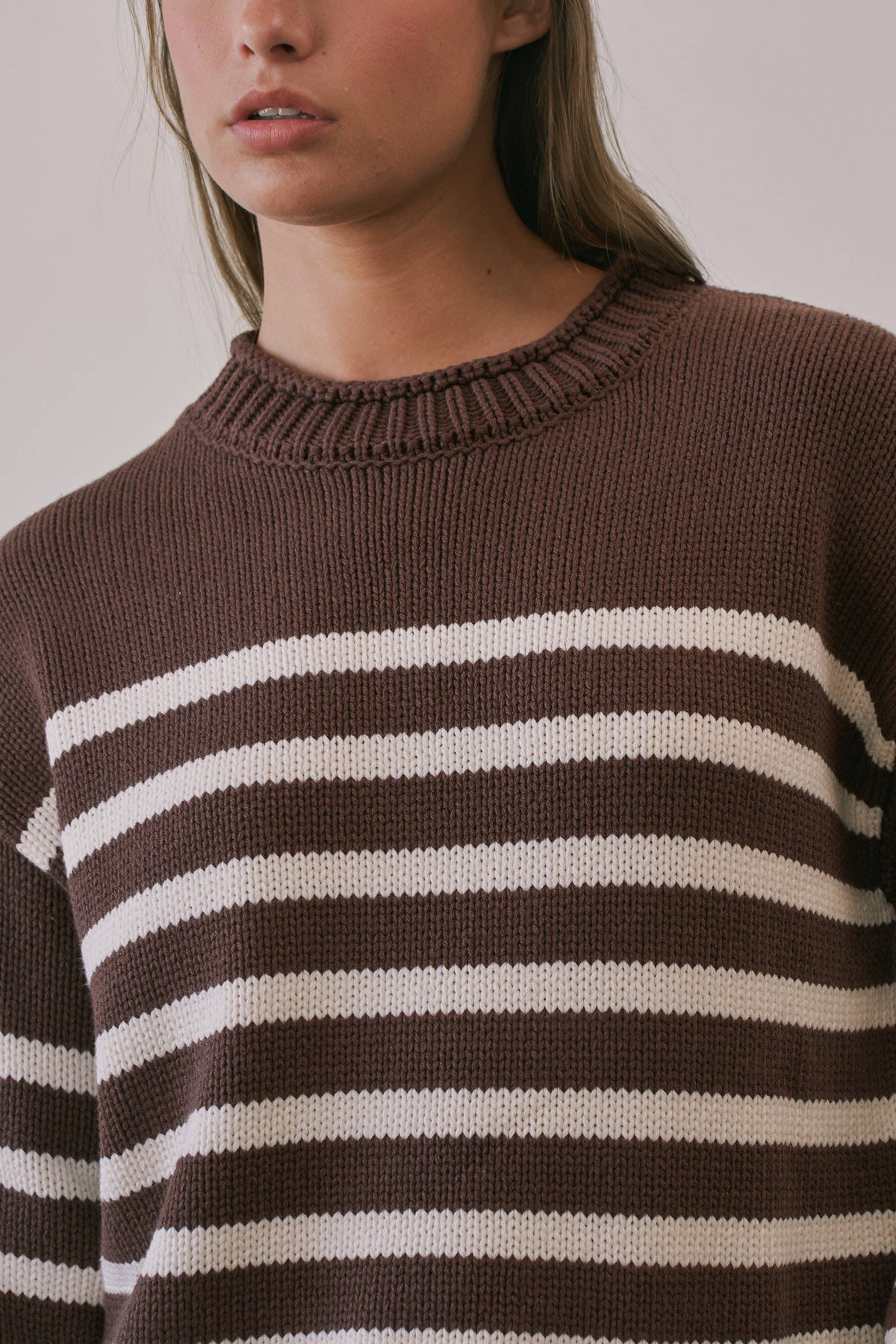 BSW4285 Montana Striped Roll Neck Sweater