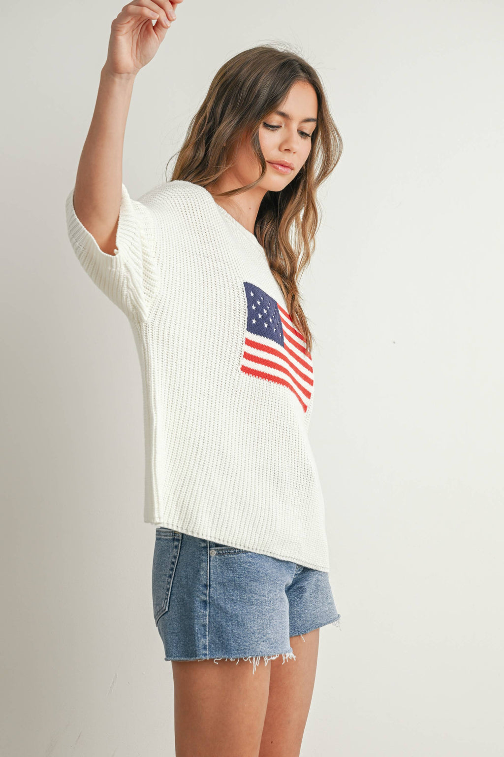 Flag Print Knit Sweater - BMW7691