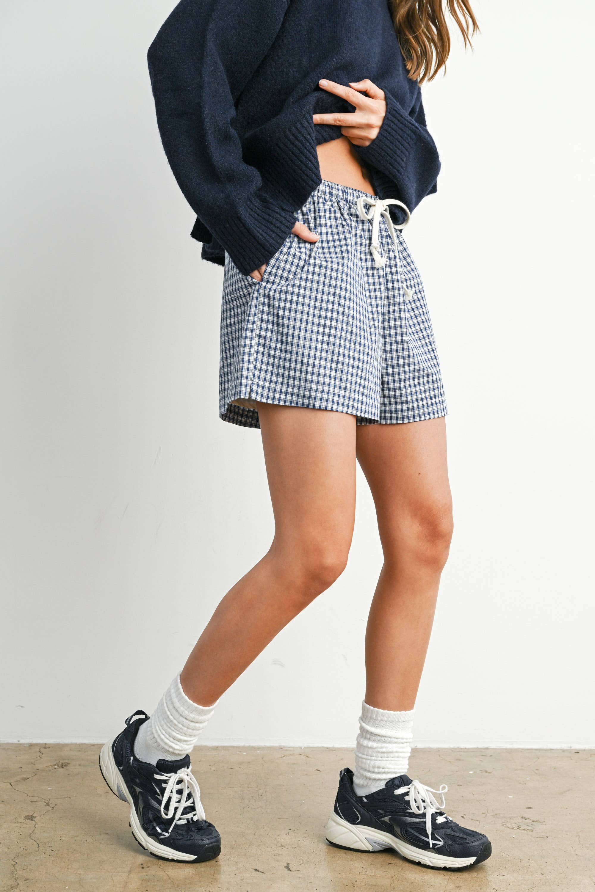 Tie-Front High-Waisted Shorts - BMP7853
