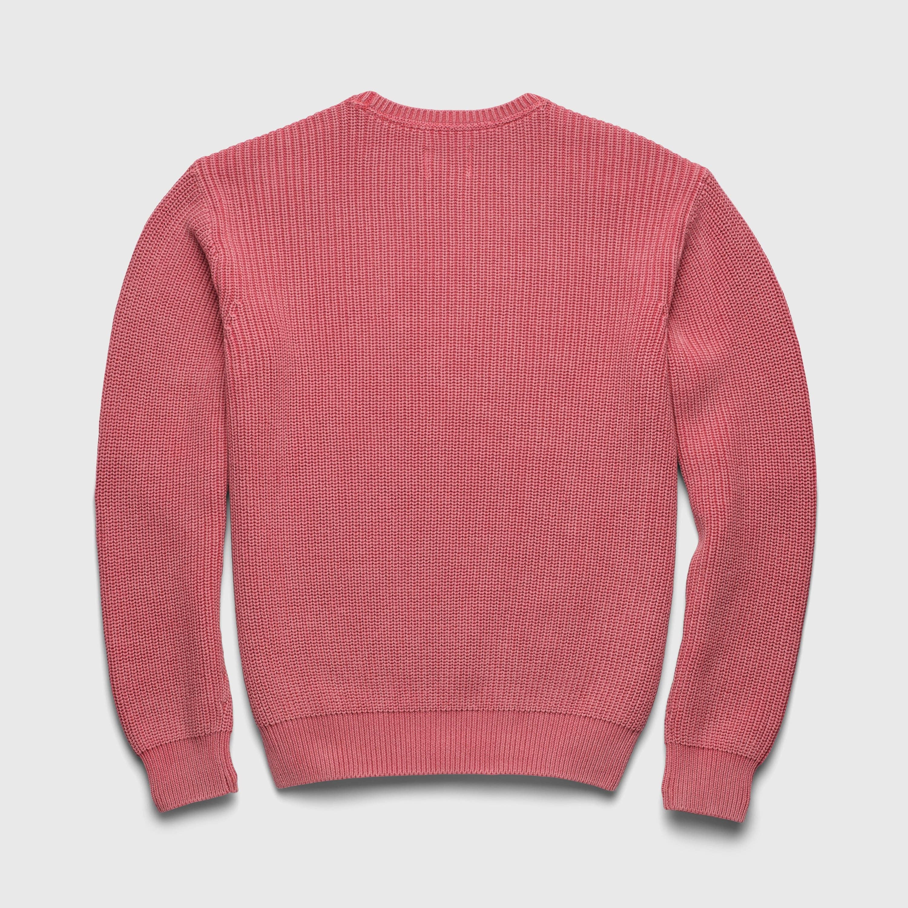 Eddie Salty Stitch Cotton Sweater - Mineral Red