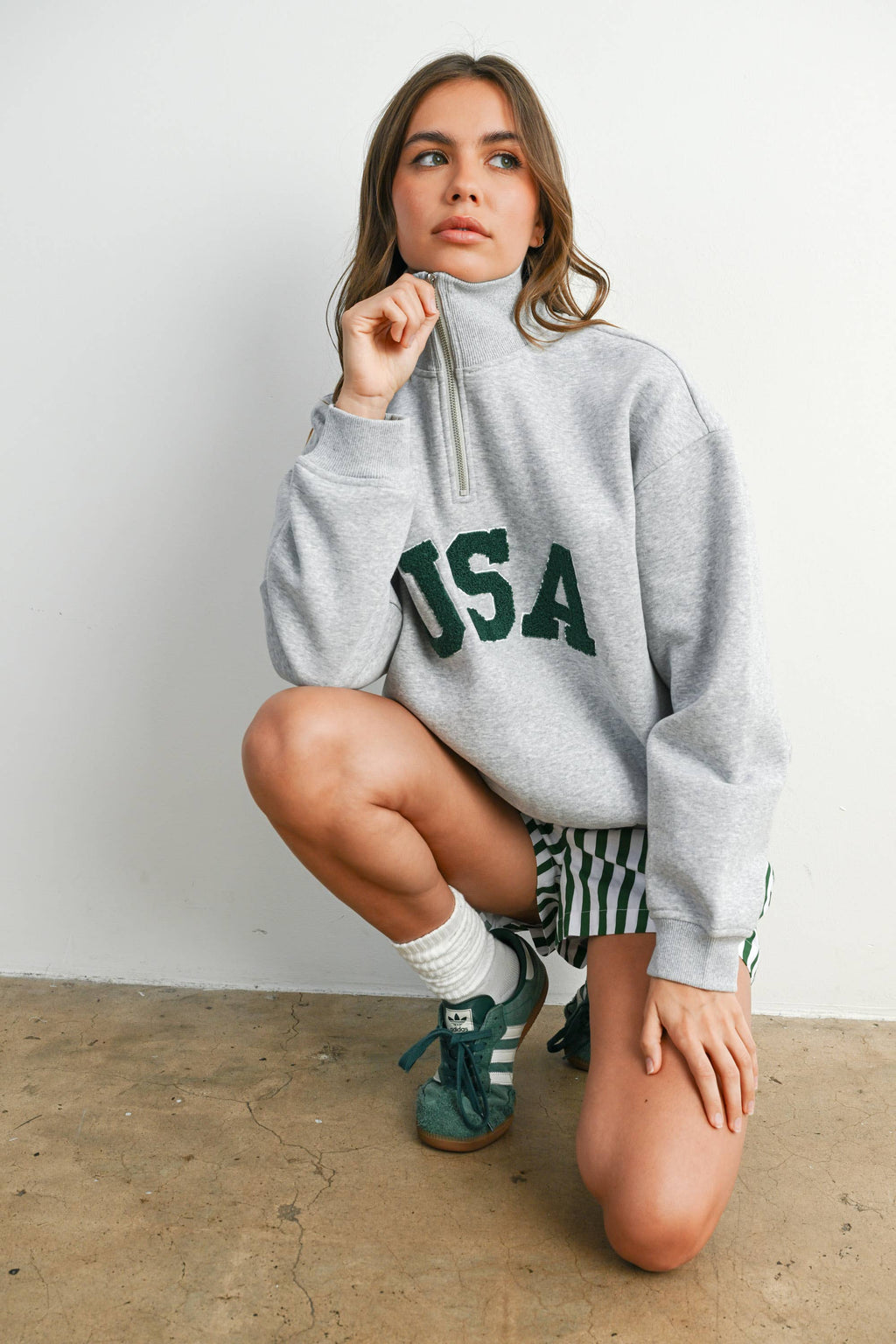 Quarter Zip Long Sleeve Top - BMT7795
