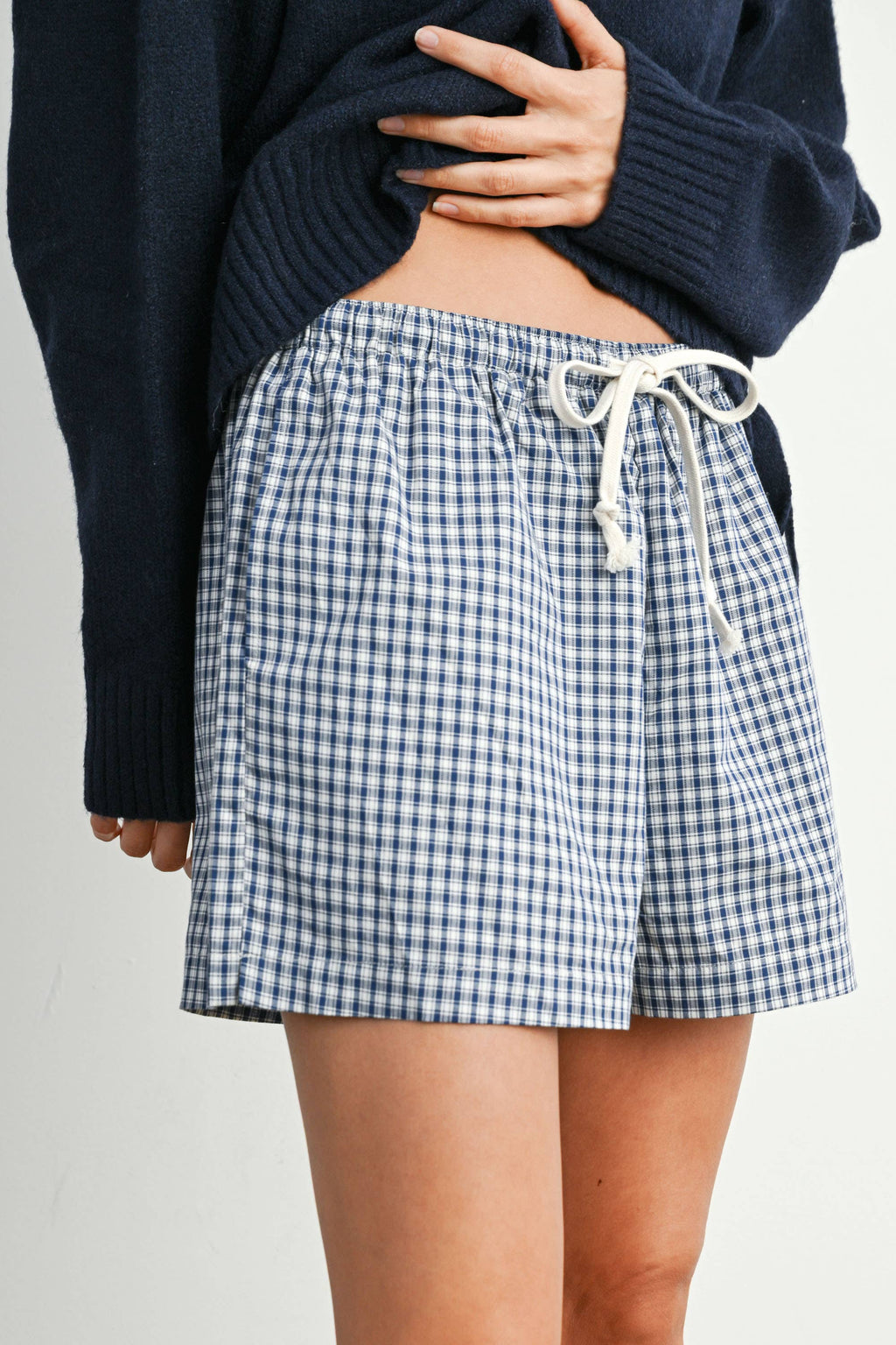 Tie-Front High-Waisted Shorts - BMP7853