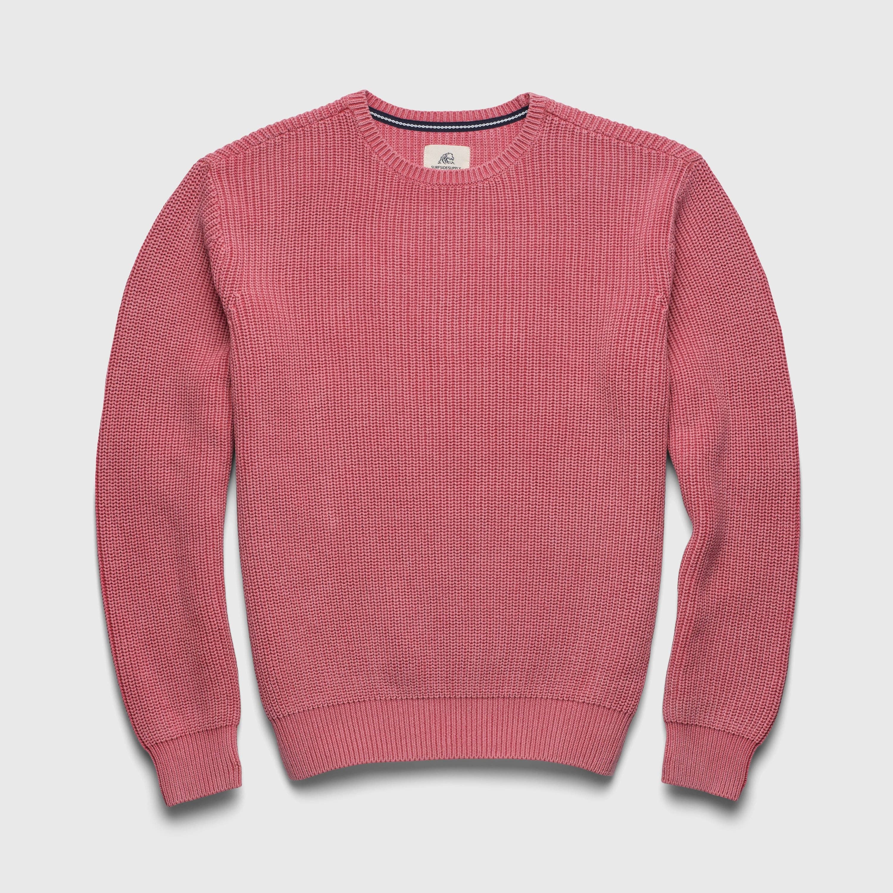 Eddie Salty Stitch Cotton Sweater - Mineral Red