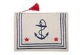 Sailor Shirt Embroidered Pouch - Navy