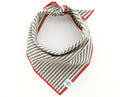 Charcoal Stripe Dog Bandana - S