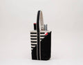 Contemporary Wine Bag - Striped BLACK