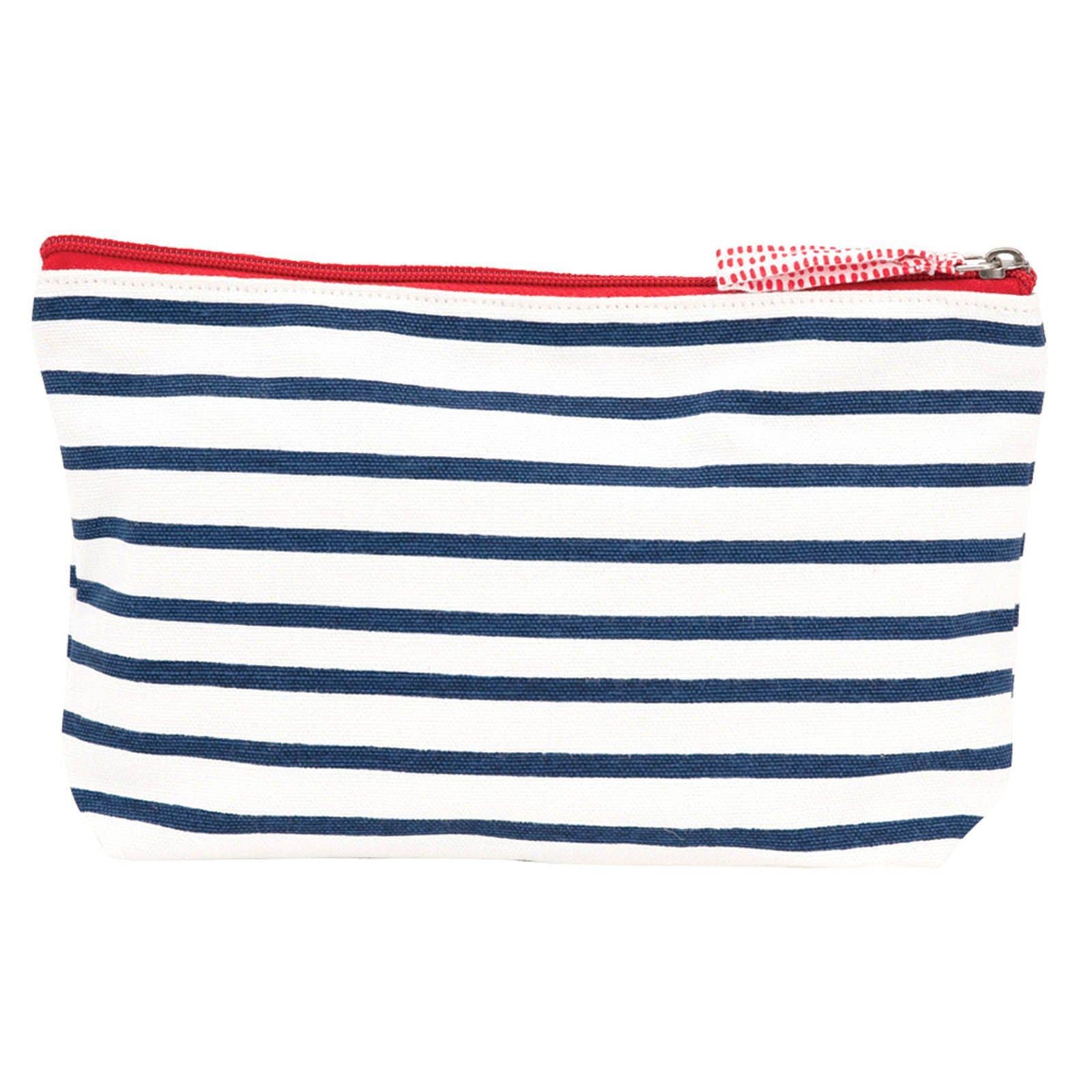 Bateau Stripe Navy Medium Relaxed Pouch