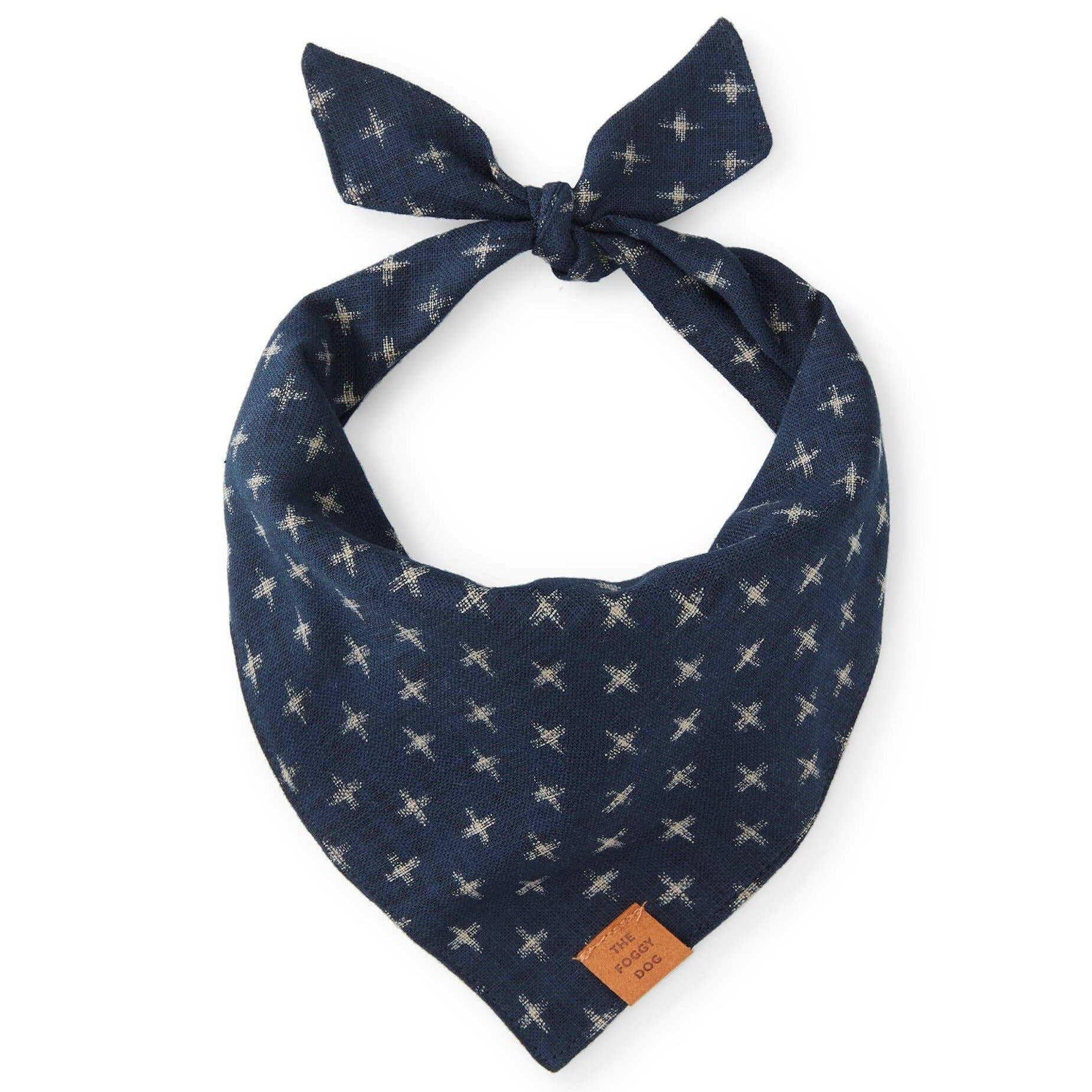 Indigo Crosses Dog Bandana - M