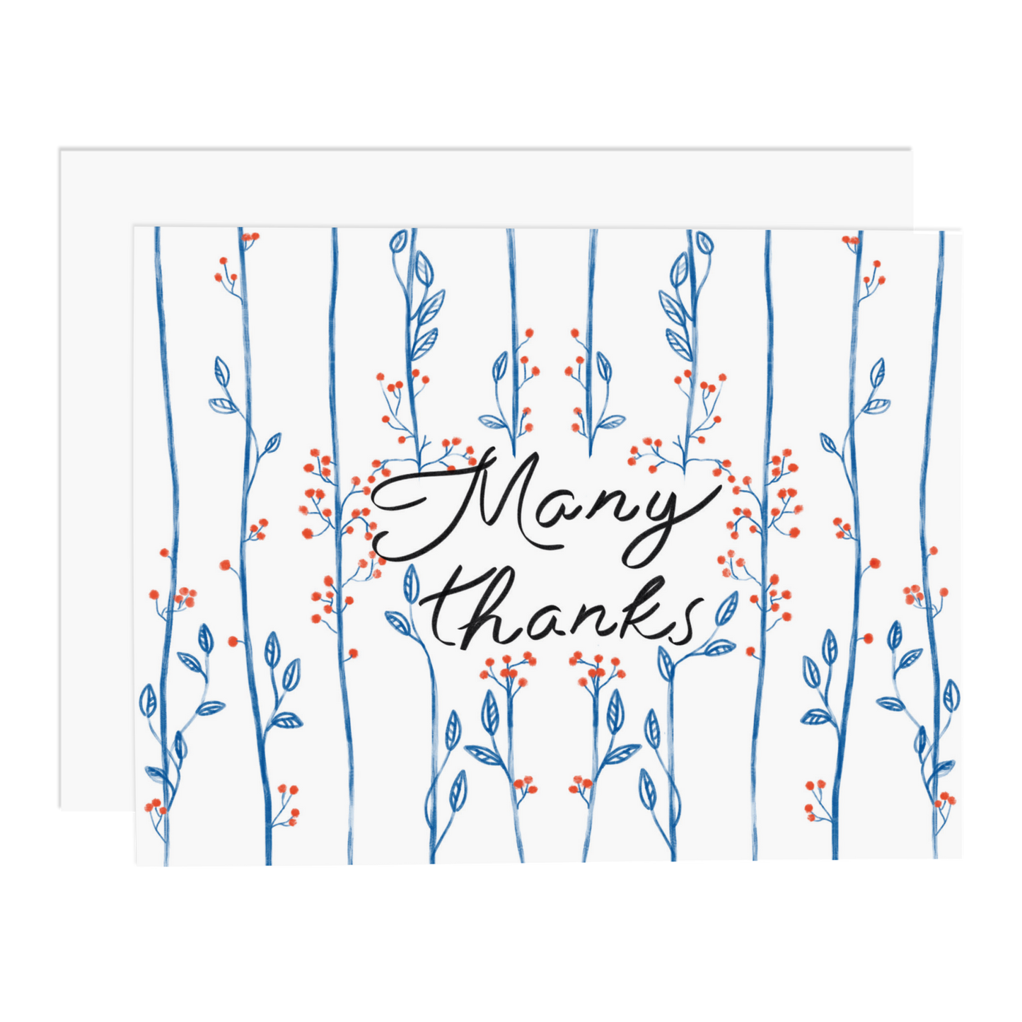Many Thanks Flower Cascade Greeting Card