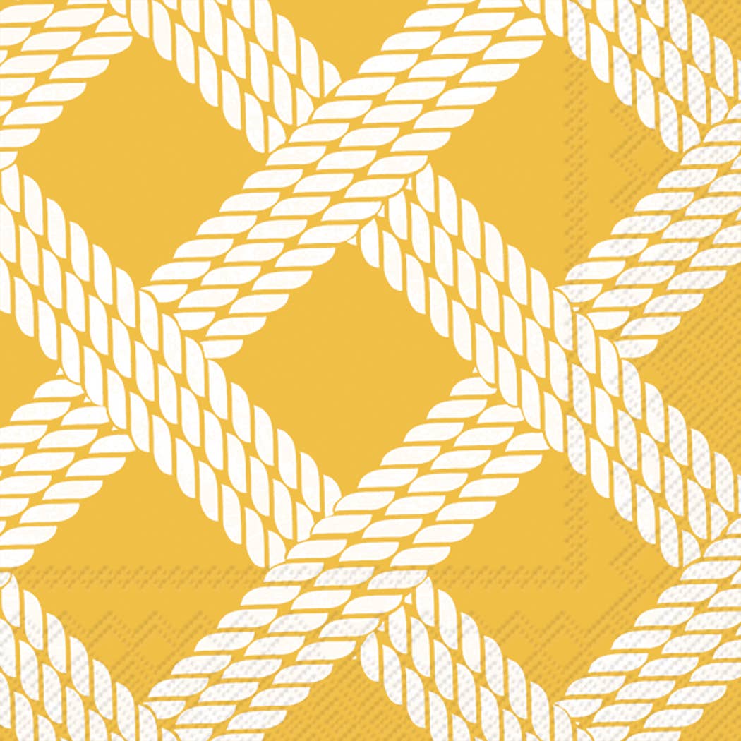 Sailor's Rope Yellow Paper Cocktail Napkin
